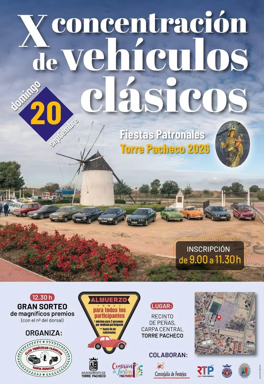 X Concentración de Vehículos Clásicos — Fiestas Patronales de Torre Pacheco