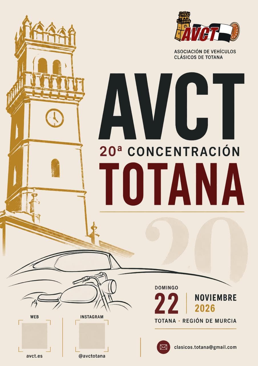 Cartel del II Encuentro AVCT de Vehículos Clásicos